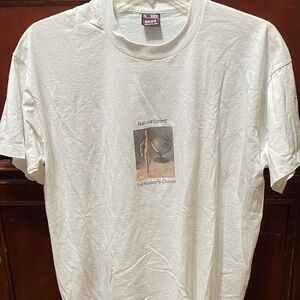 Fruit of the loom XL white t-shirt with Natural Sport Motif